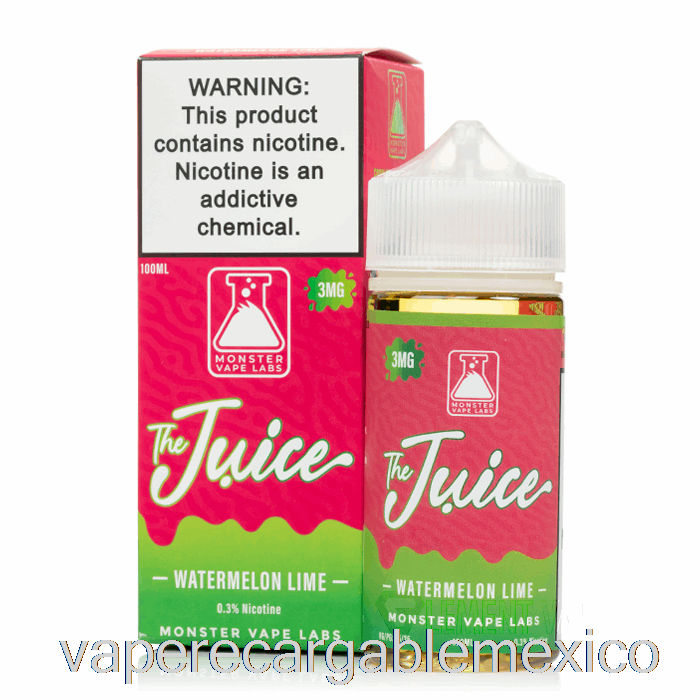 Vape Recargable Sandia Lima - El Jugo - 100ml 3mg